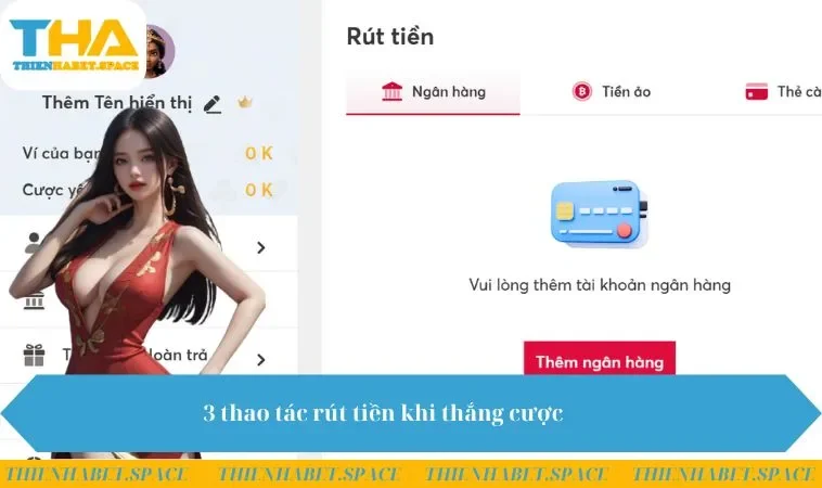 3 thao tác rút tiền khi thắng cược