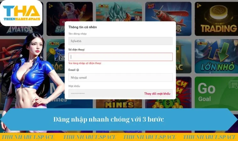 Đăng nhập THIENHABET nhanh chóng với 3 bước