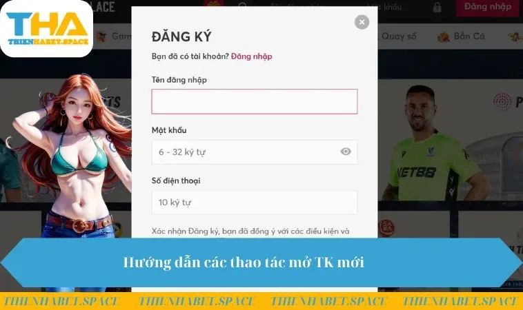 Hướng dẫn các thao tác mở TK mới