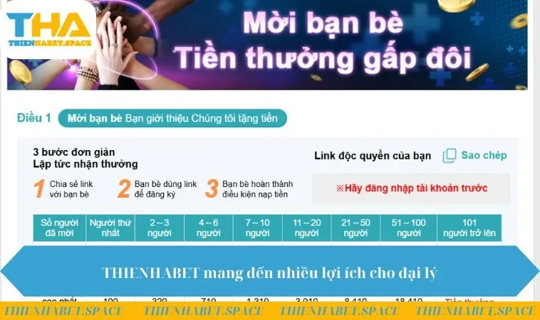 THIENHABET mang đến nhiều lợi ích cho đại lý